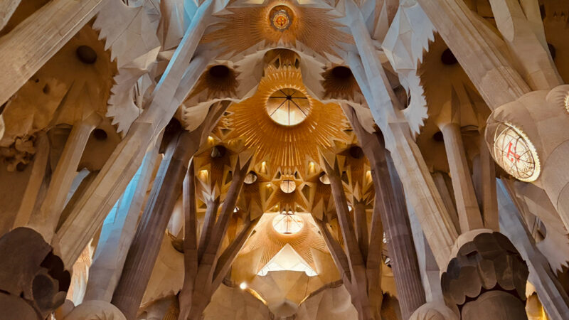 Sagrada Familia Columns iPhone | Barcelona Architecture wallpaper 4K