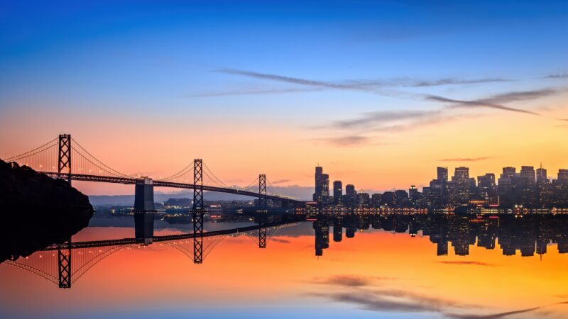 San Francisco Sunset | Golden Gate Bridge Desktop wallpaper 4K