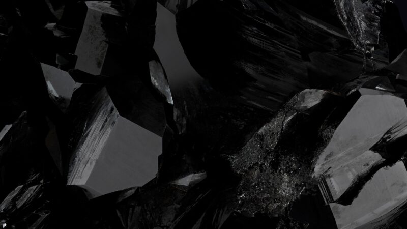 Shattered Stone Fragments | Dark Polished Texture Desktop wallpaper 4K