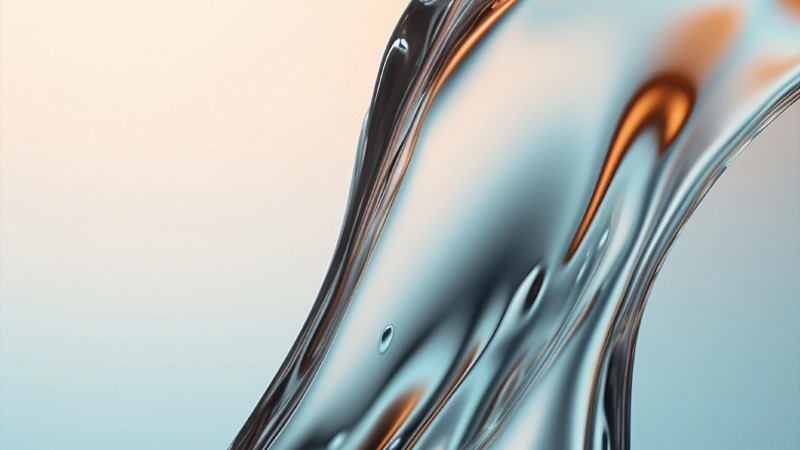 Silver Fluid Art | Metallic iPhone Shine wallpaper 4K