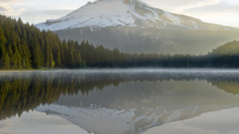 Snow Mountain Lake iPhone | Peaceful Winter Scene wallpaper 4K