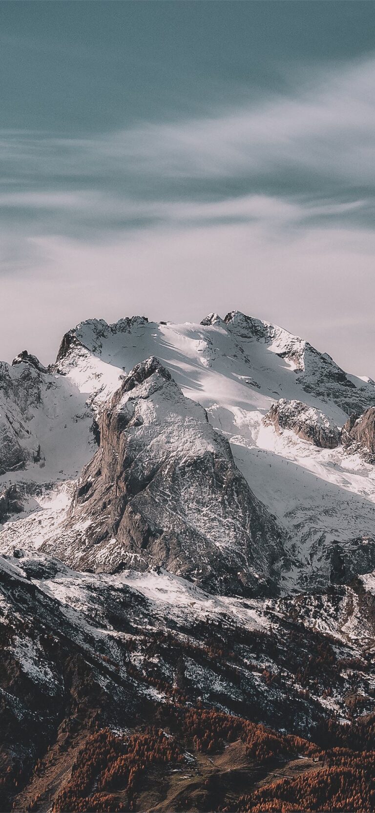 Snowy Mountain Peaks iPhone | Winter Range View wallpaper 4K