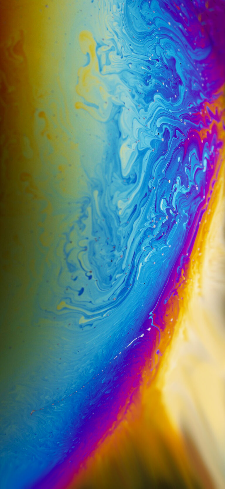 Soap Bubble Swirl iPhone | Rainbow Color Macro wallpaper 4K
