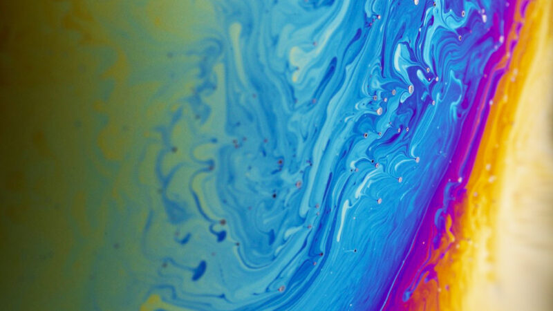 Soap Bubble Swirl iPhone | Rainbow Color Macro wallpaper 4K