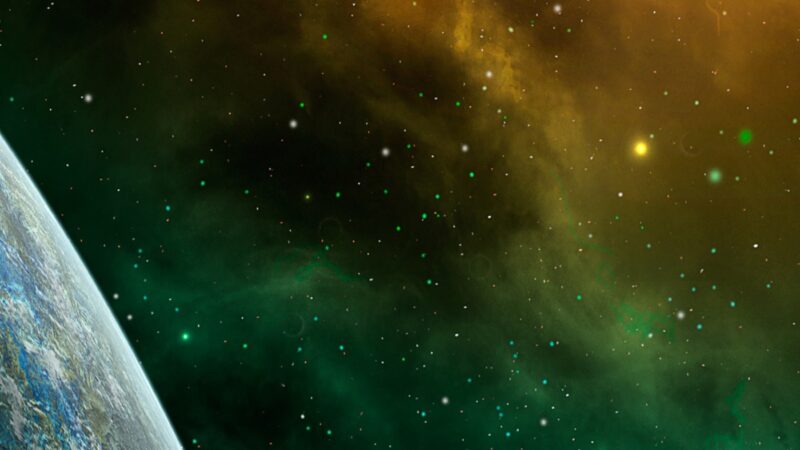 Space Nebula Planets iPhone | Cosmic Orange Teal wallpaper 4K