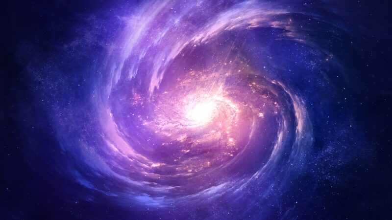 Spiral Galaxy Dust | Cosmic Desktop View wallpaper 4K