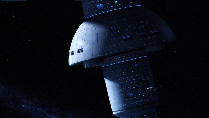 Star Trek Spacedock Silver Saucer Deep Space iPhone Wallpaper 4K wallpaper 4K