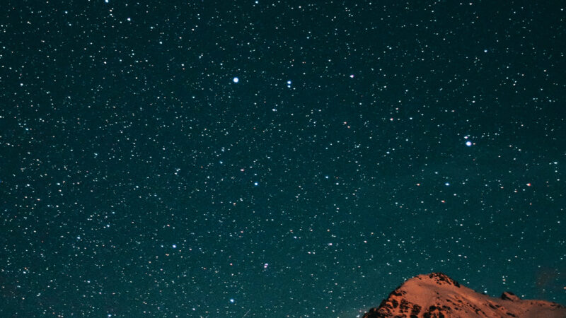 Starry Night Mountains iPhone | Dark Peak Scenery wallpaper 4K