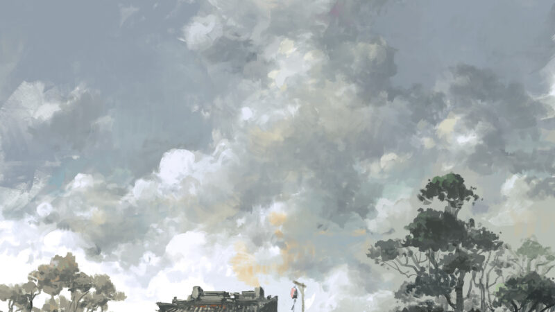 Stone Fortress | Cloudy Sky iPhone View wallpaper 4K