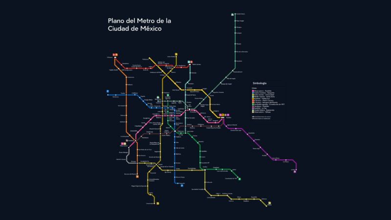Mexico City Subway Map Desktop Wallpaper 4K wallpaper 4K