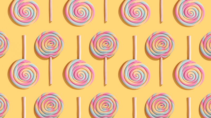 Swirl Lollipops | Colorful Candy Desktop wallpaper 4K