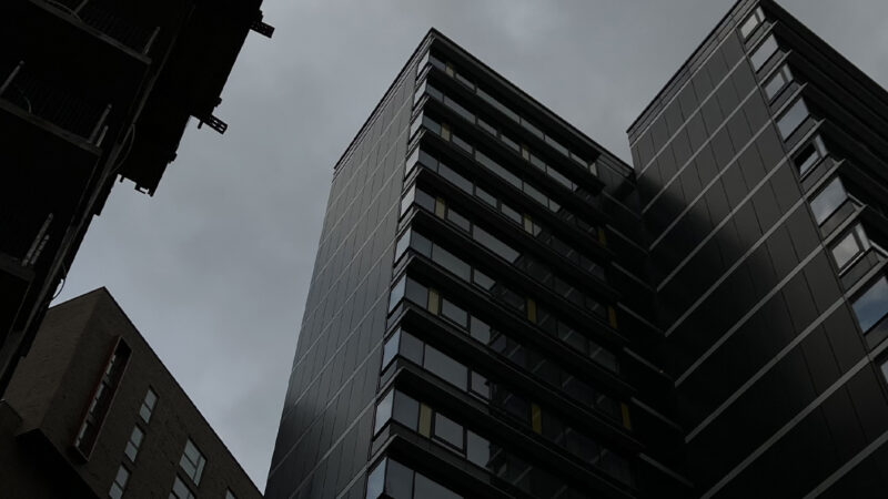 Tall Buildings Cloudy Sky | Urban City iPhone wallpaper 4K