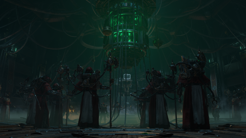 Tech-Priest Chamber | Futuristic Ritual Desktop wallpaper 4K