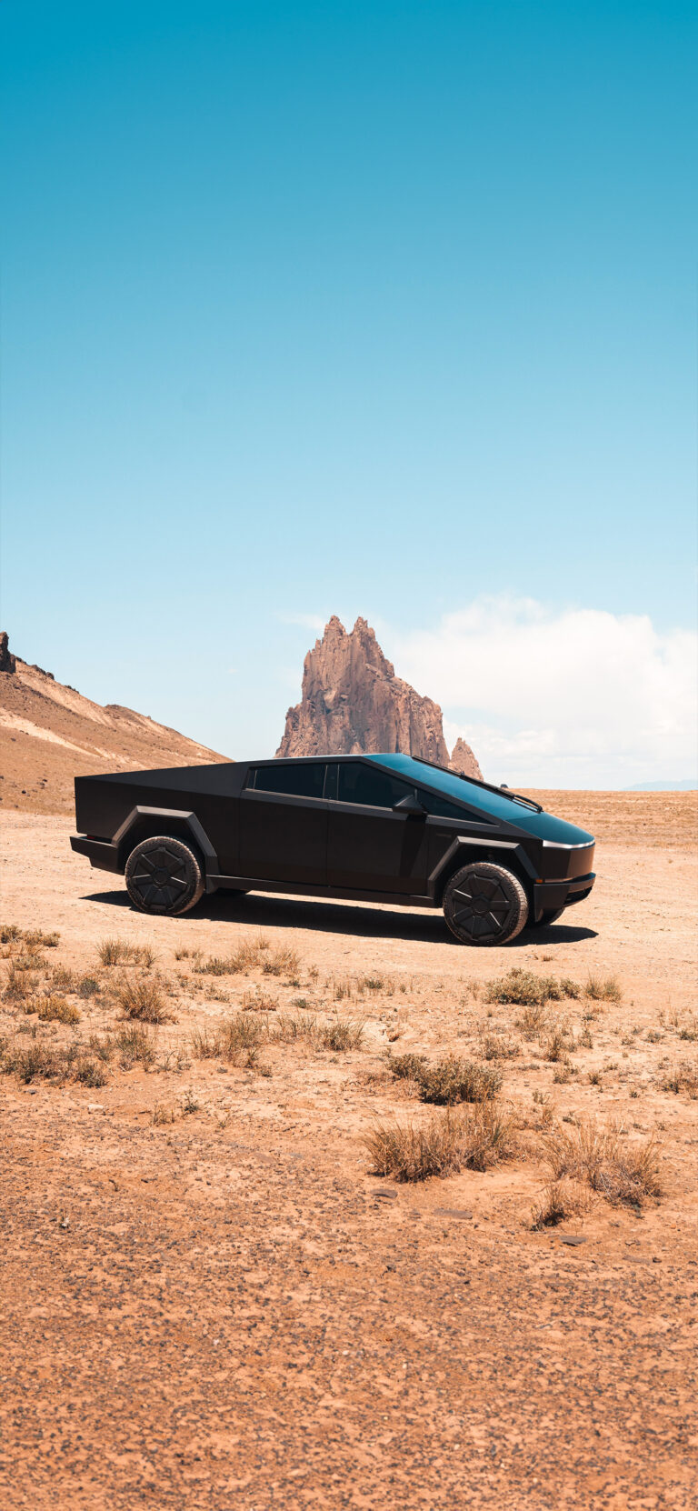 Tesla Cybertruck Desert | Futuristic Vehicle iPhone wallpaper 4K