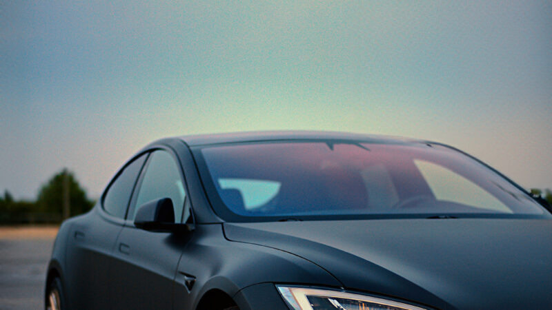 Tesla Model S Silver Wheels iPhone | Sleek Electric Car wallpaper 4K