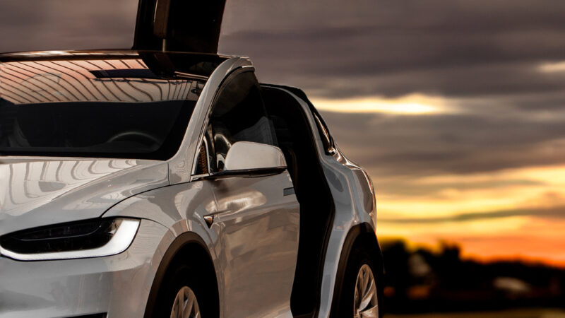 Tesla Model X Falcon Doors | Electric Vehicle iPhone wallpaper 4K