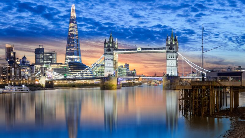 Tower Bridge London | Cityscape Reflections Desktop wallpaper 4K