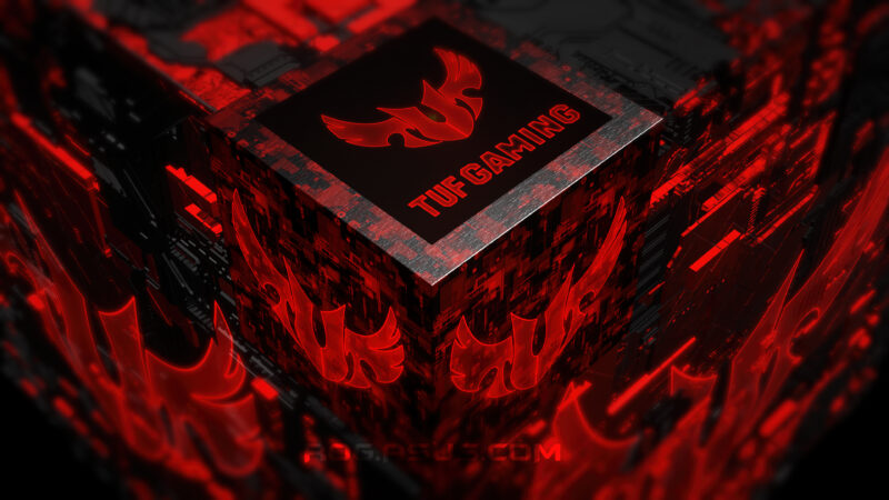 TUF Gaming Flames | Red & Black Desktop wallpaper 4K