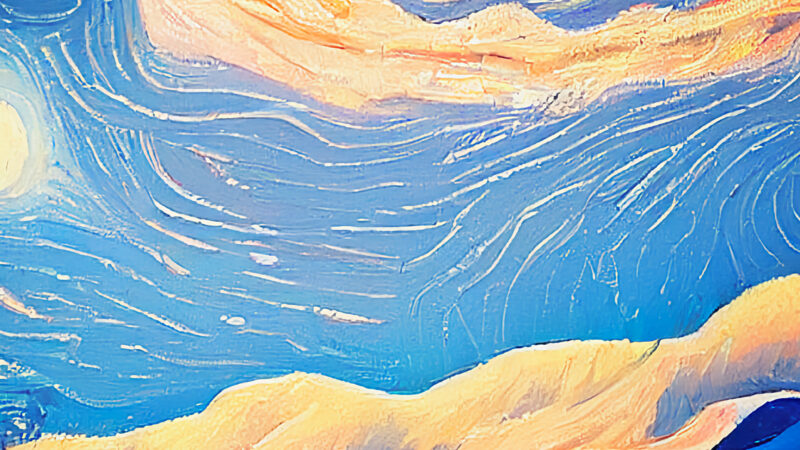 Turbulent Sky Landscape iPhone | Painted Rolling Hills wallpaper 4K