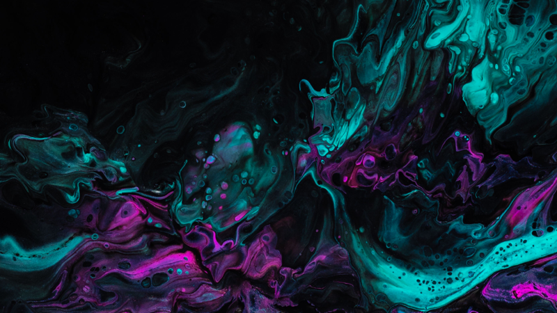 Turquoise Paint Flow | iPhone Abstract Art wallpaper 4K