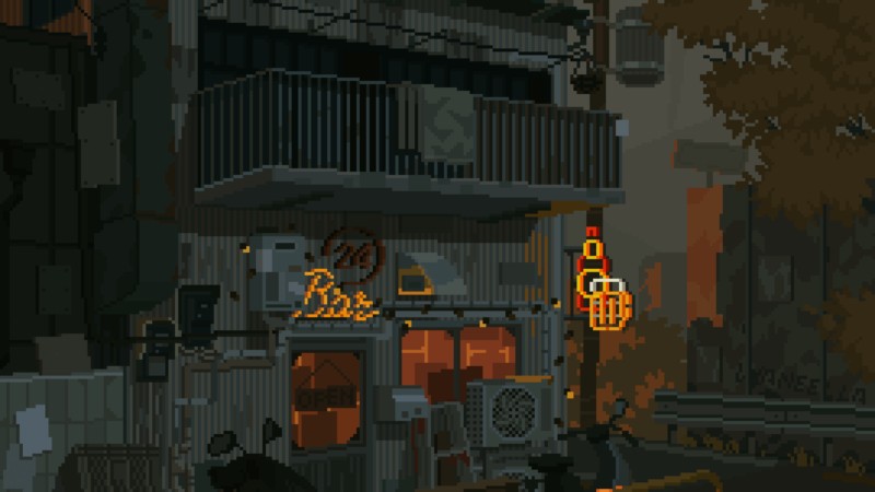 Pixel Art Post Apocalyptic City Phone Wallpaper 4K wallpaper 4K