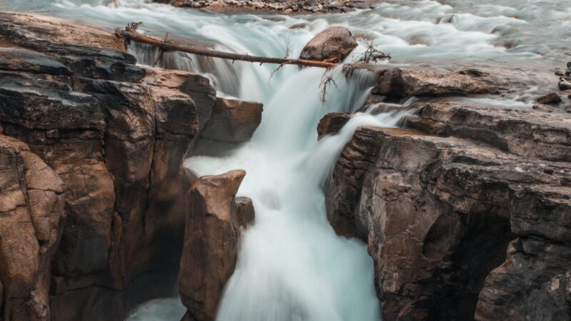 Waterfall Forest Riverbed | Turquoise Cascade iPhone wallpaper 4K