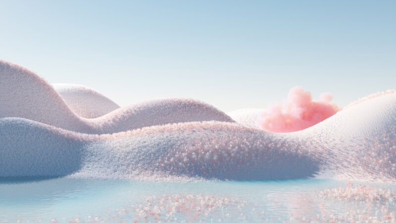 White Infrared Lake In Soft Light wallpaper 4K