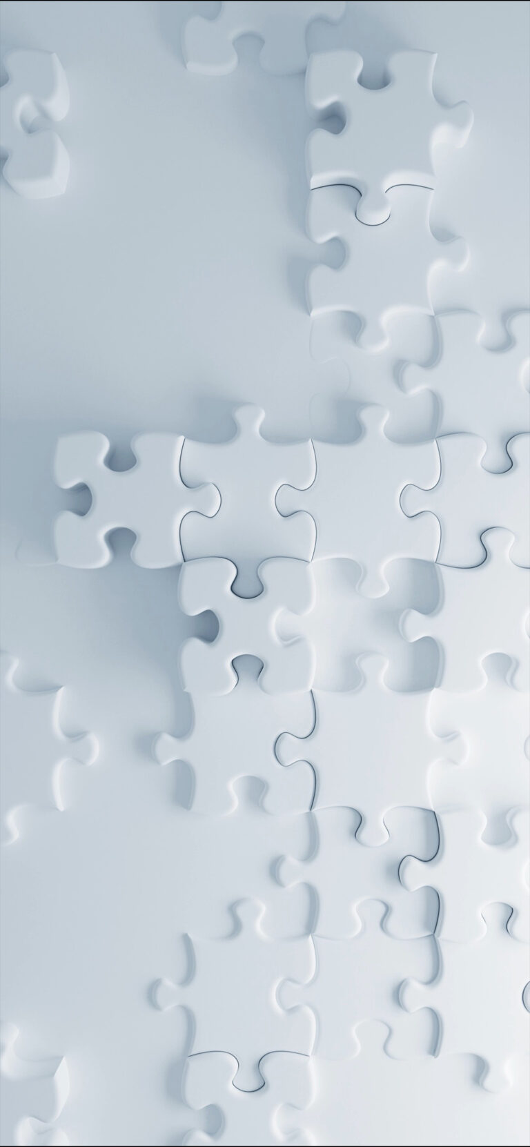 White Puzzle Pieces iPhone | Scattered Block Design wallpaper 4K