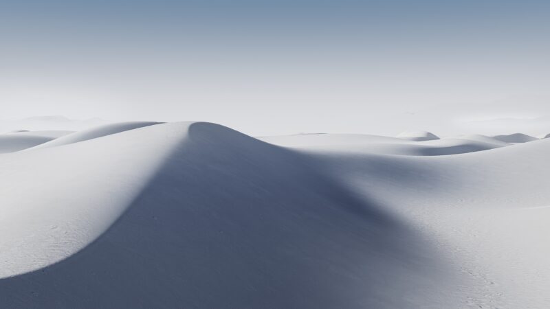 White Sand Dunes Minimal Silence wallpaper 4K