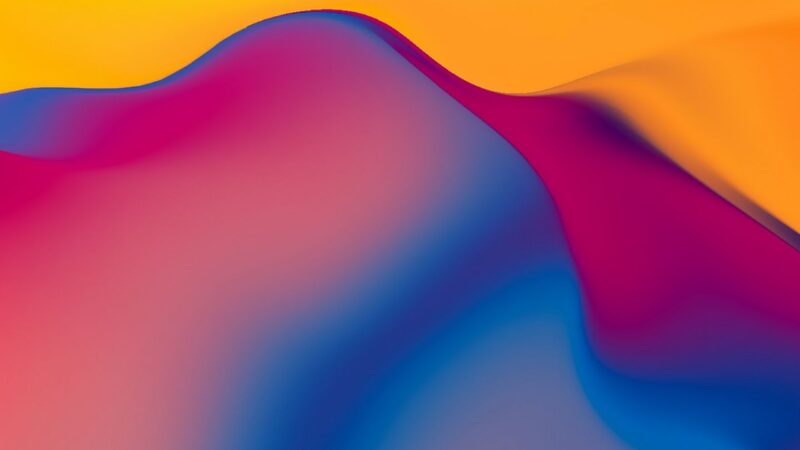 Yellow Gradient Shapes iPhone | Abstract Flowing Art wallpaper 4K