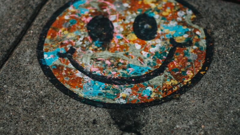 Yellow Smiley Face Street Art Dark Wall iPhone Wallpaper HD wallpaper 4K