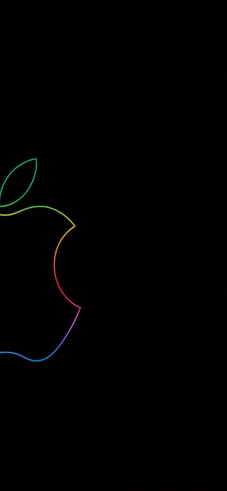 Rainbow Apple iPhone | Colorful Logo Design wallpaper 4K
