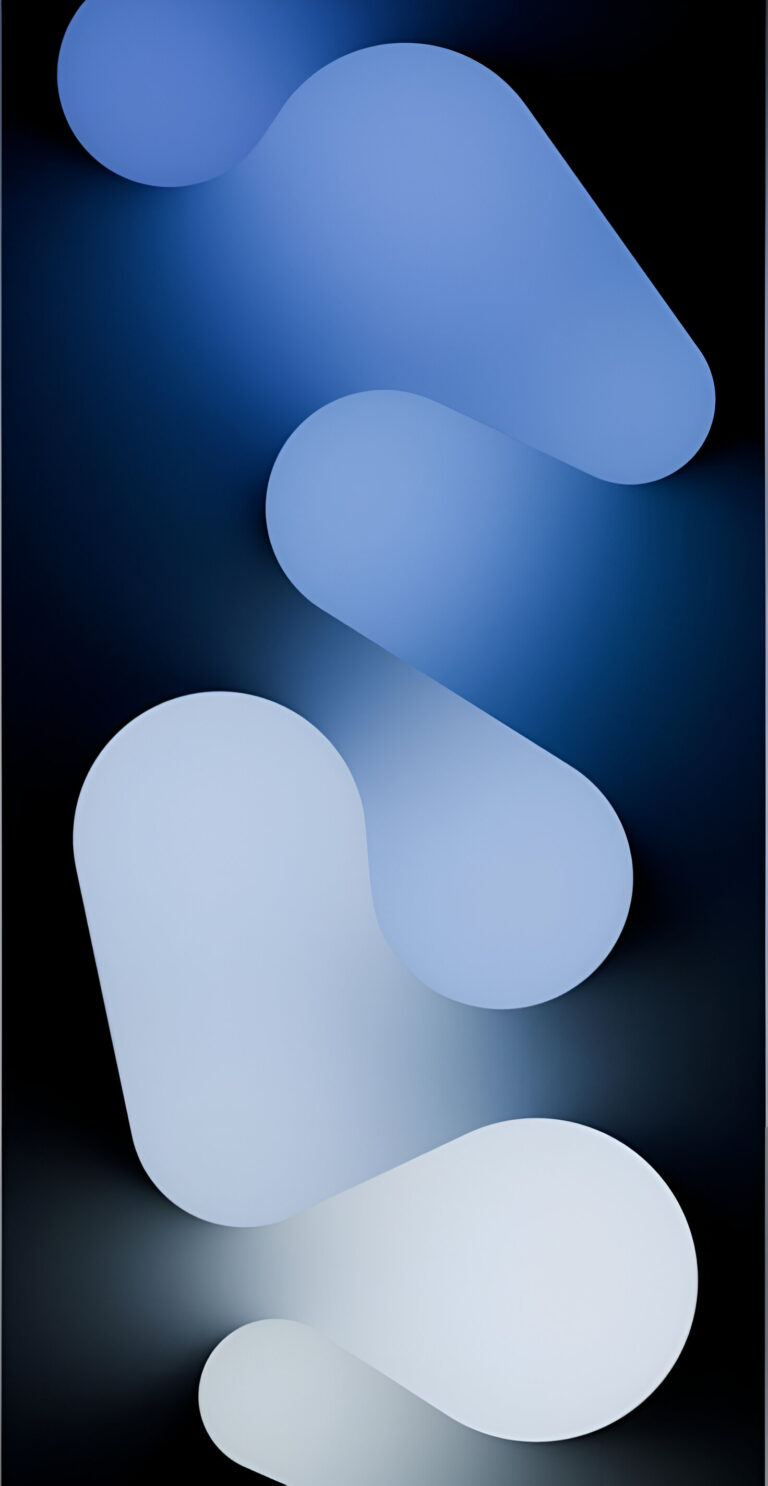 Blue Abstract Shapes iPhone | Gradient Flow Art wallpaper 4K