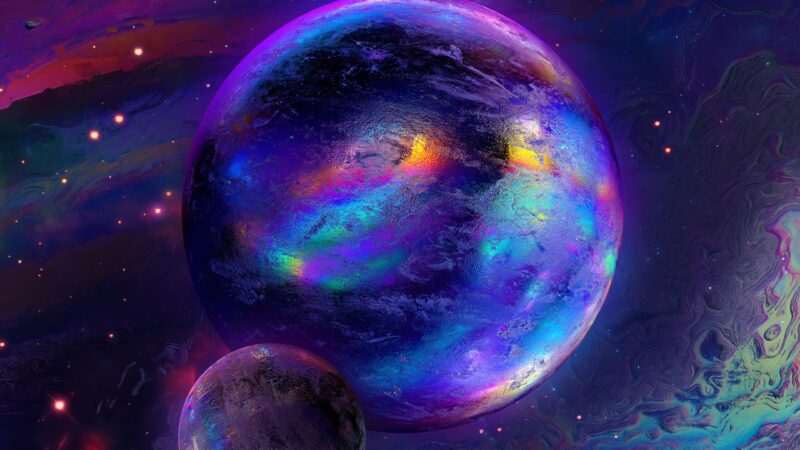Cosmic Planets | Nebula Space Desktop wallpaper 4K