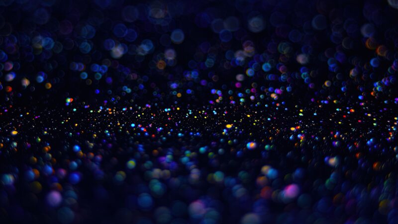 Dark Bokeh Horizon Desktop | Blurred Light Particles wallpaper 4K