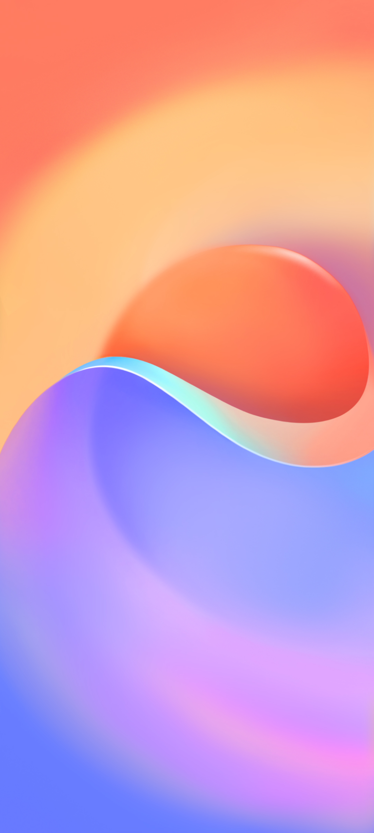 Orange & Blue Curves iPhone | Smooth Gradient Flow wallpaper 4K