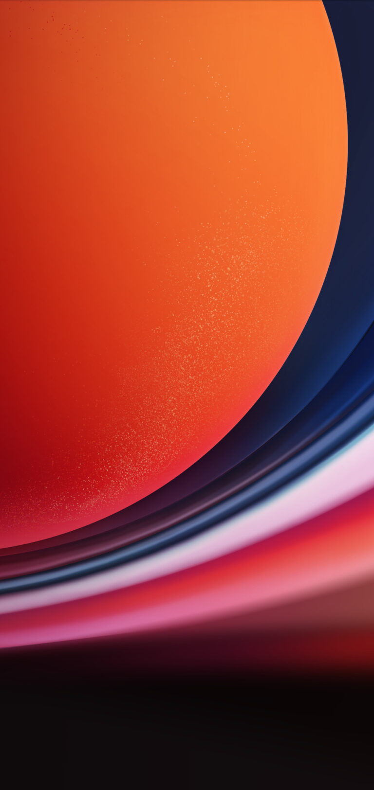 Orange Curve Abstract | Layered Color iPhone wallpaper 4K