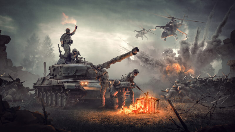 Tank Battle Smoke | Warzone Action Desktop wallpaper 4K